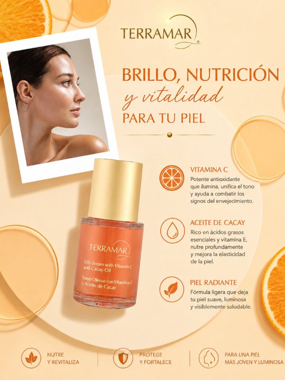 Suero con Vitamina C y Aceite de Cacay/Serum with Vitamin C and Cacay Oil
